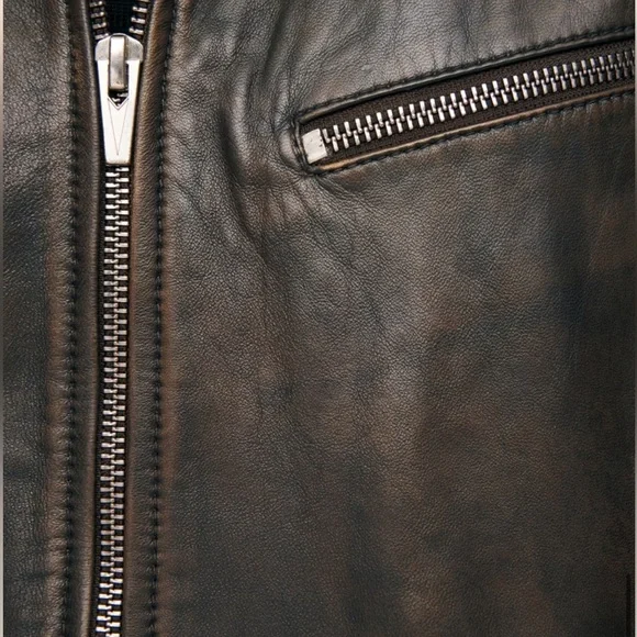 Reformation veda marco oversized leather bomber jacket